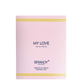 Brandy Designs 'My Love' perfume packaging on a pink background. My Love Giftset by Brandy Designs Womens Perfume