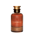 Brown perfume bottle labeled 'Night Shadow' with 'LXR' on a white background