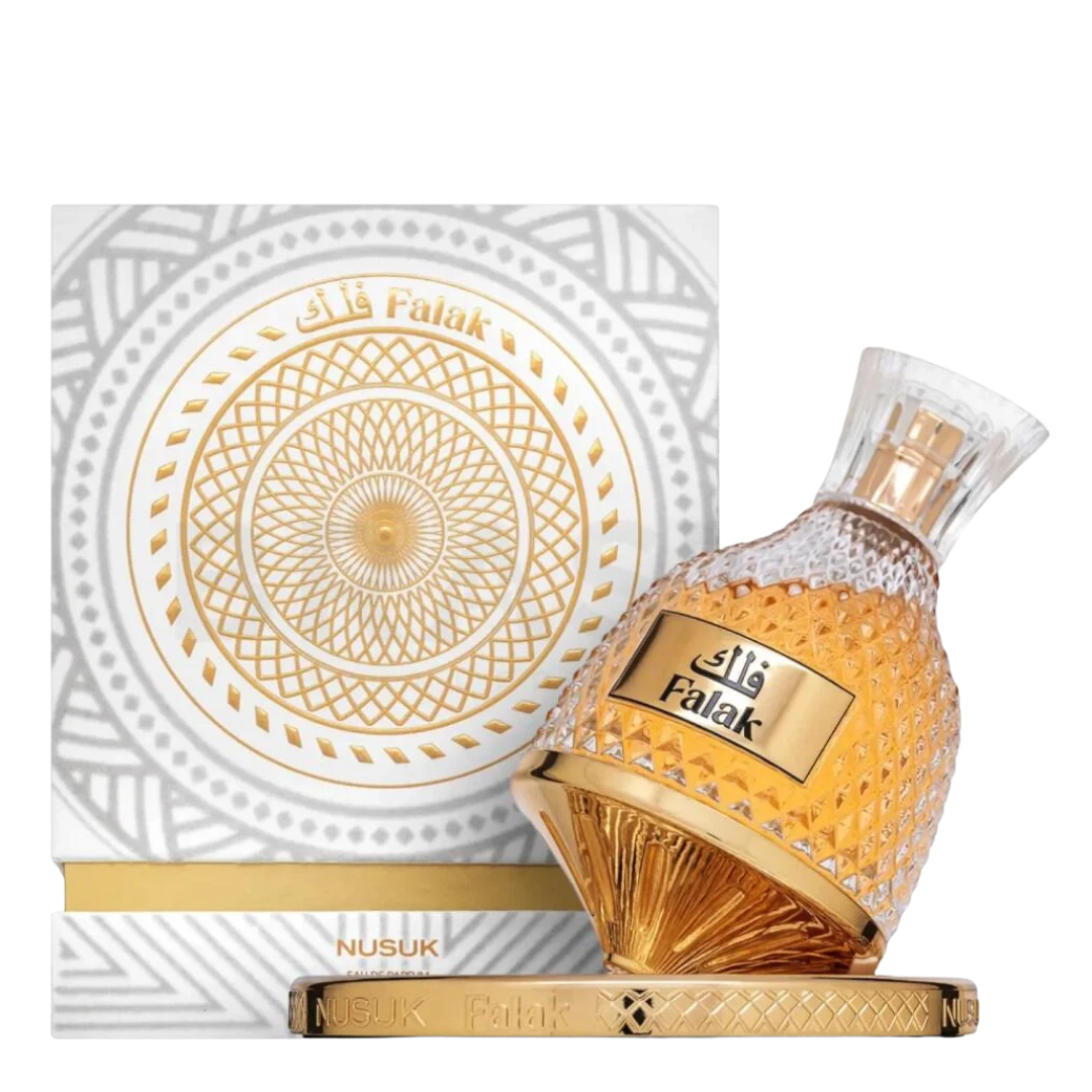 Falak Nusuk perfume bottle and packaging on a white background