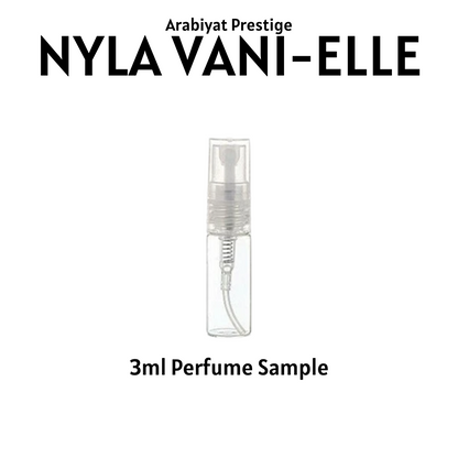 Nyla Vani-Elle by Arabiyat Prestige 3ml sample bottle. Clone / dupe of / inspired by Giardini Di Toscana - Bianco Latte.