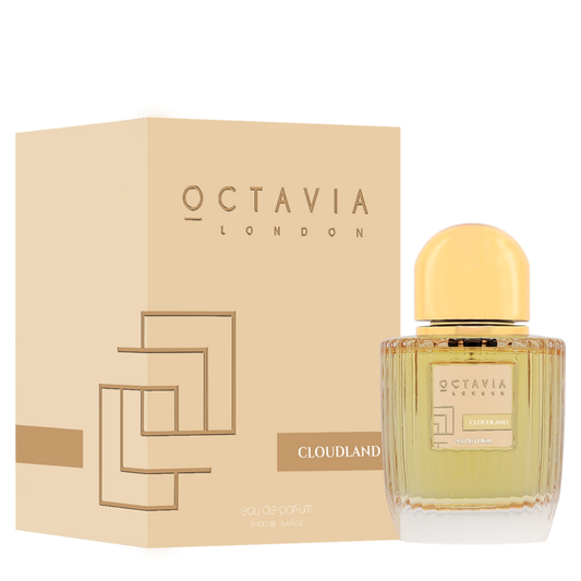 Octavia London Cloudland perfume bottle and packaging on a white background