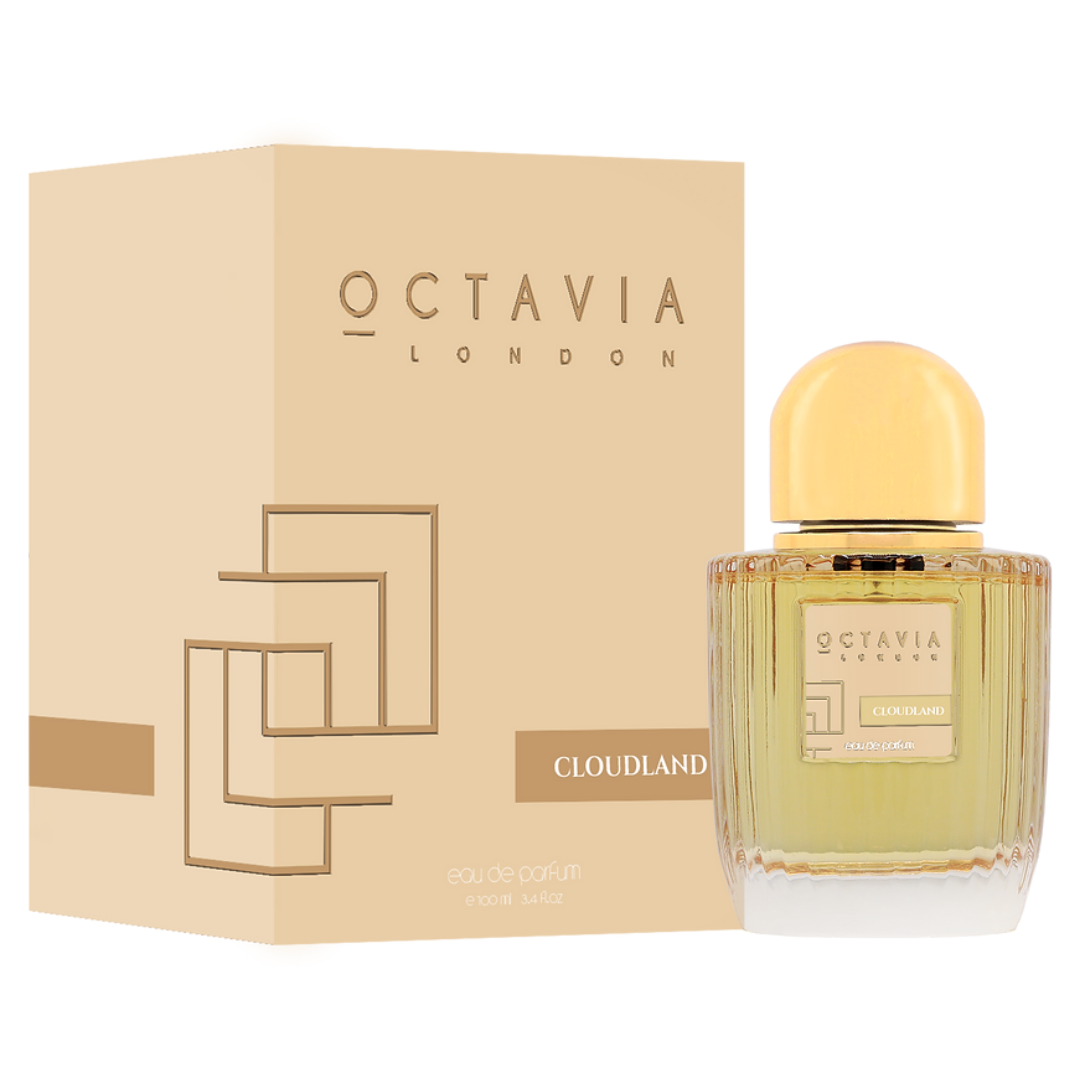 Octavia London Cloudland perfume bottle and packaging on a white background