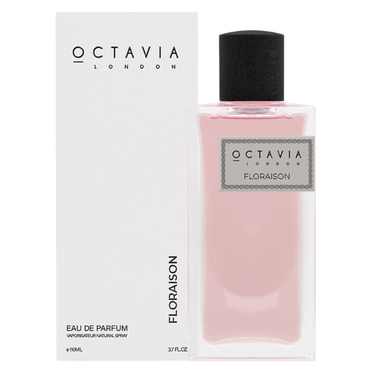 Octavia London Floraison Eau de Parfum bottle and packaging on a white background