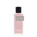Pink perfume bottle with black cap labeled 'Octavia London Floraison' on a white background