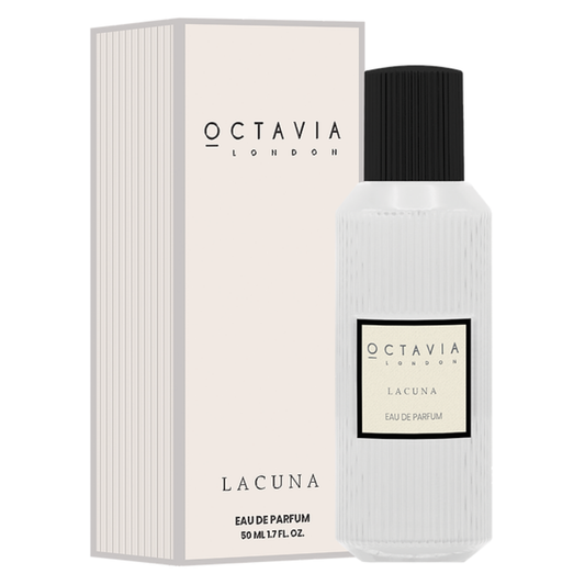 Octavia London Lacuna Eau de Parfum bottle and packaging on a white background