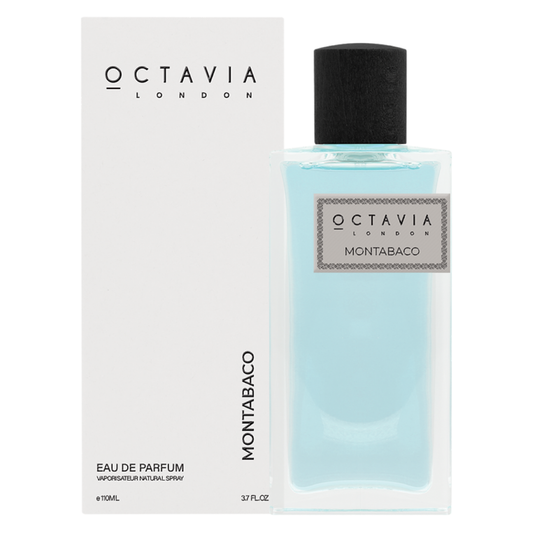 Octavia London Montabaco Eau de Parfum bottle and packaging on a white background