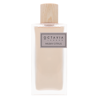 Octavia London Musky Citrus perfume bottle on a white background