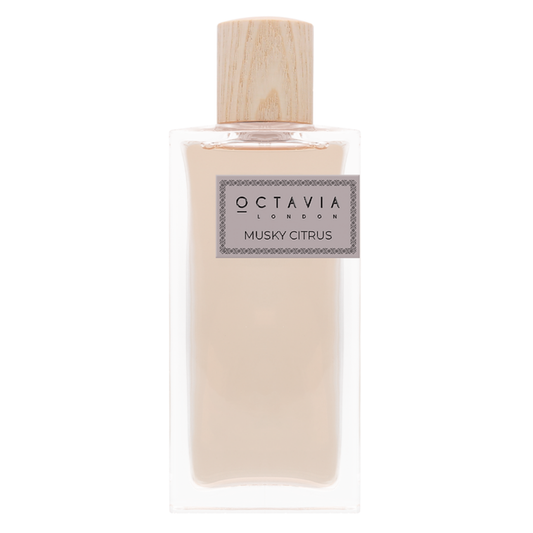 Octavia London Musky Citrus perfume bottle on a white background