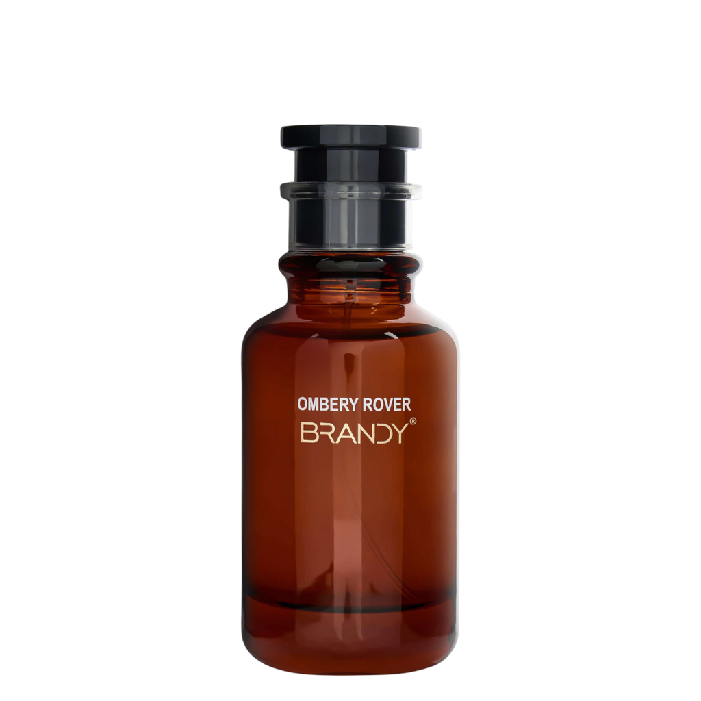 Ombery Rover by Brandy Designs men’s perfume in a sleek brown bottle, a luxury fragrance. Premium Arabian perfumes with a long lasting scent, perfect for men’s fragrances collection.