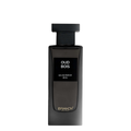 Oud Bois Eau de Parfum 85ml by Brandy Designs – sleek matte black unisex fragrance bottle with minimalist label. 