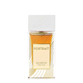 A clear glass bottle of Portrait Perfume with a white cap and a label that reads 'ARABIYAT PRESTIGE'. The liquid inside is colored amber. Portrait by Arabiyat Prestige Unisex Perfume