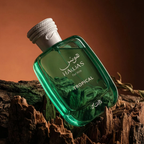 Rasasi Hawas Tropical Eau de Parfum 100ml angled bottle on wood