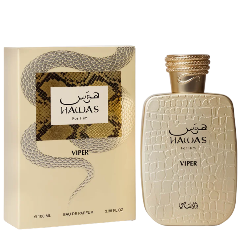 Hawas Viper perfume bottle and packaging on a white background