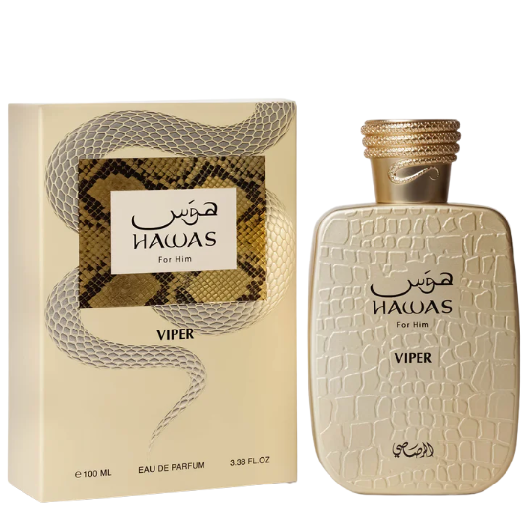 Hawas Viper perfume bottle and packaging on a white background