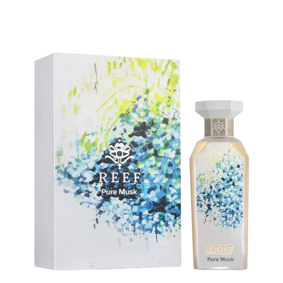 REEF Pure Musk perfume bottle and packaging on a white background