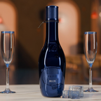 Riiffs Prive Blue Eau de Parfum 100ml bottle in warm evening lighting