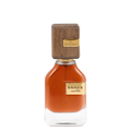 Perfume bottle with wooden cap and gold accents on a white background. Saheb by Ard Al Zaafaran Unisex Perfume