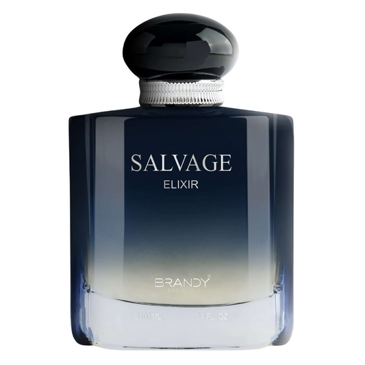 Perfume bottle labeled 'Salvage Elixir' on a white background. Salvage Elixir by Brandy Designs Mens Perfume
