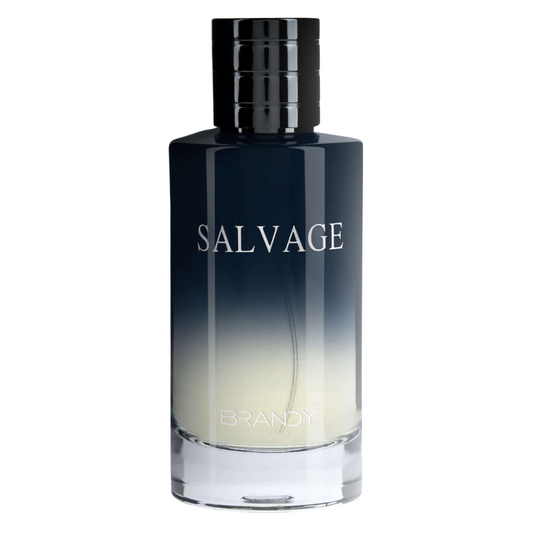 Perfume bottle labeled 'Salvage' on a white background. Salvage by Brandy Designs Mens Perfume