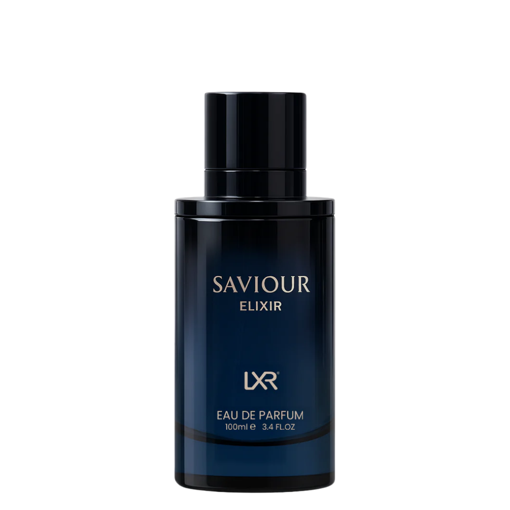 Saviour Elixir perfume bottle by LXR on a white background