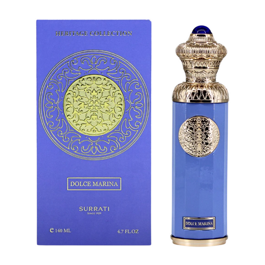 Dolce Marina Surrati perfume bottle and packaging on a white background