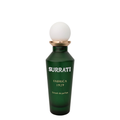 Green Surrati perfume bottle with white cap on a white background