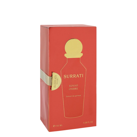 Red Surrati Rosso Ombre perfume box on a white background