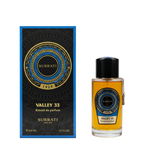 Surrati Valley 33 perfume bottle with its retail box.