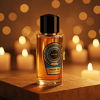 Surrati Valley 33 perfume bottle angled on warm-toned fabric.