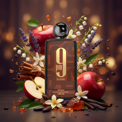Afnan 9PM Elixir with Ingredients