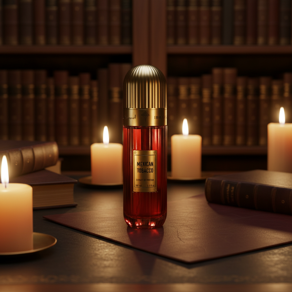 IBRAQ: Mexican Tobacco candlelit library lifestyle image