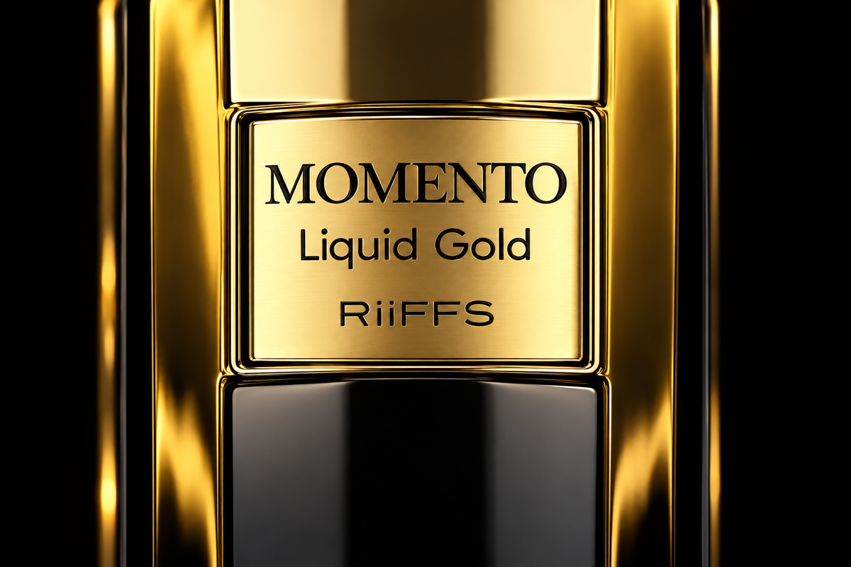 Momento Liquid Gold label macro