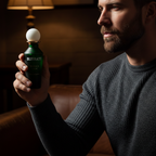 Model holding the Surrati Fabrica 1929 perfume bottle.